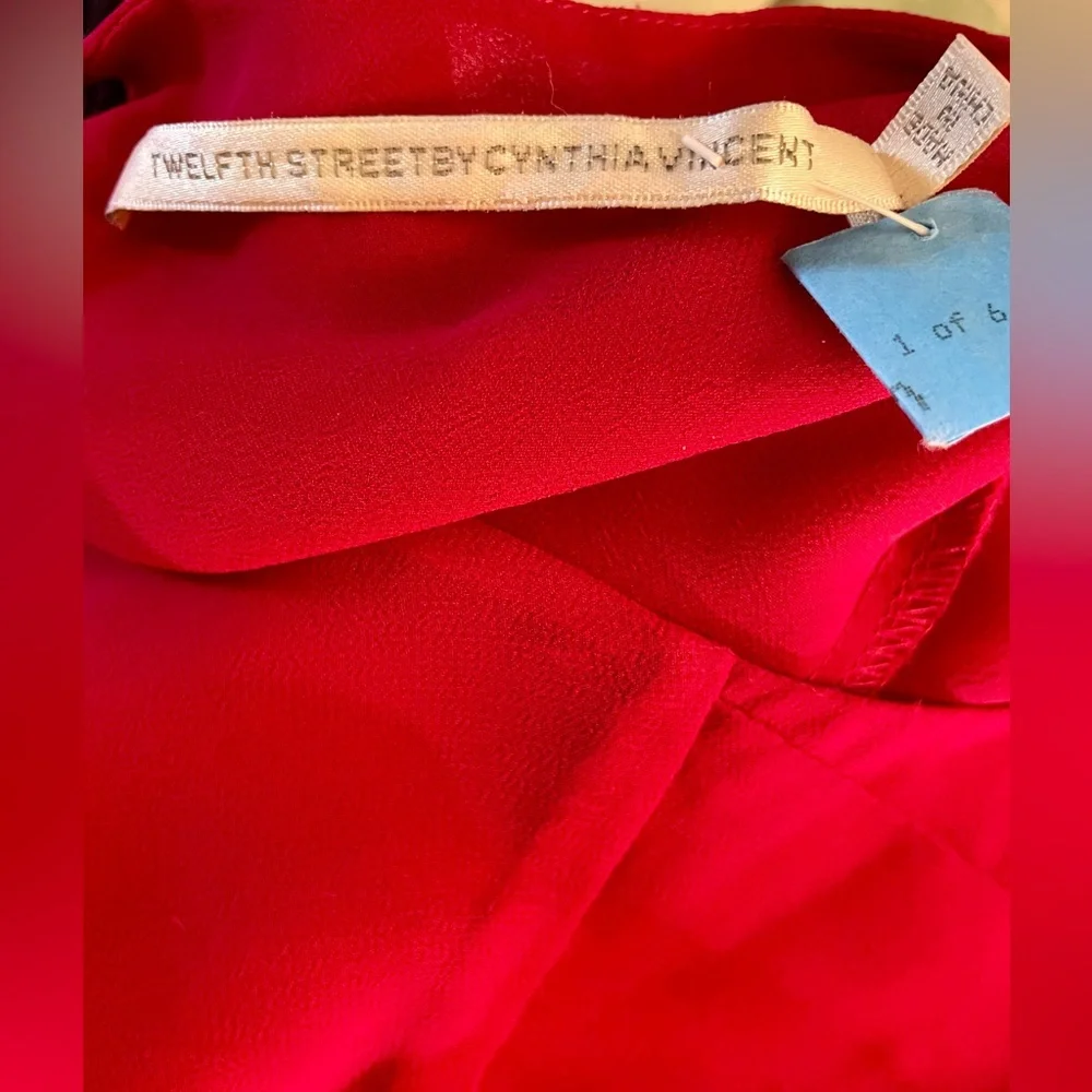 Twelfth Street by Cynthia Vincent Vibrant Red Dress Size S